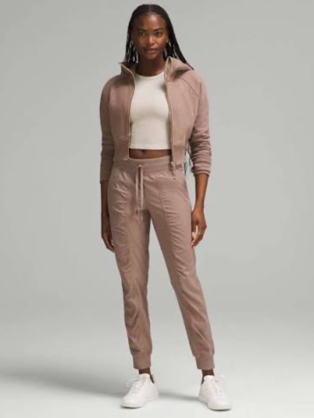 Dance Studio Mid Rise Jogger Full Length, Taupe, Lululemon, US 4